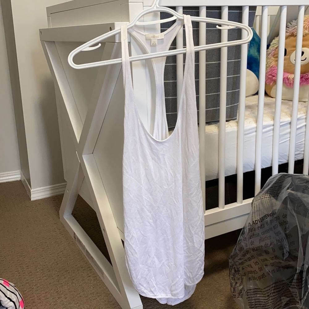 Wilfred White Tank with Side Slits